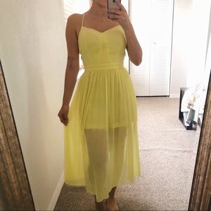 SALE BCBGeneration Yellow Midi Dress jumpsuit